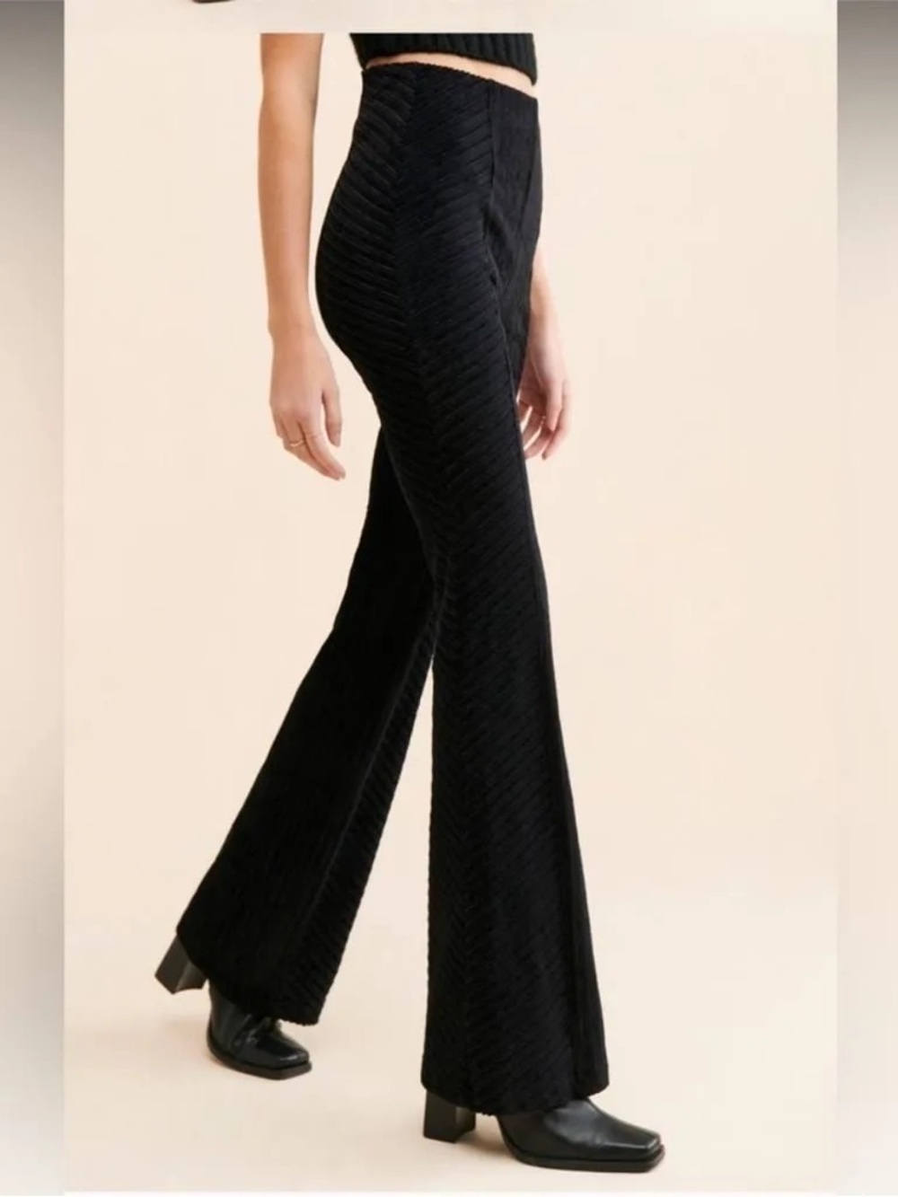 FP Pull On Velvet Flare Pants XS